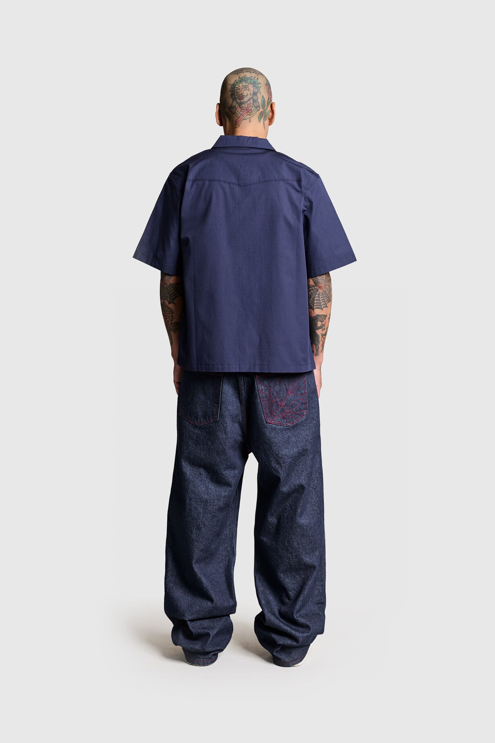 Venozo Contrast Stitch Raw Denim Jeans – Straight Fit Urban Style - Image 3