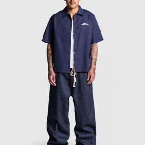 Venozo Contrast Stitch Raw Denim Jeans – Straight Fit Urban Style