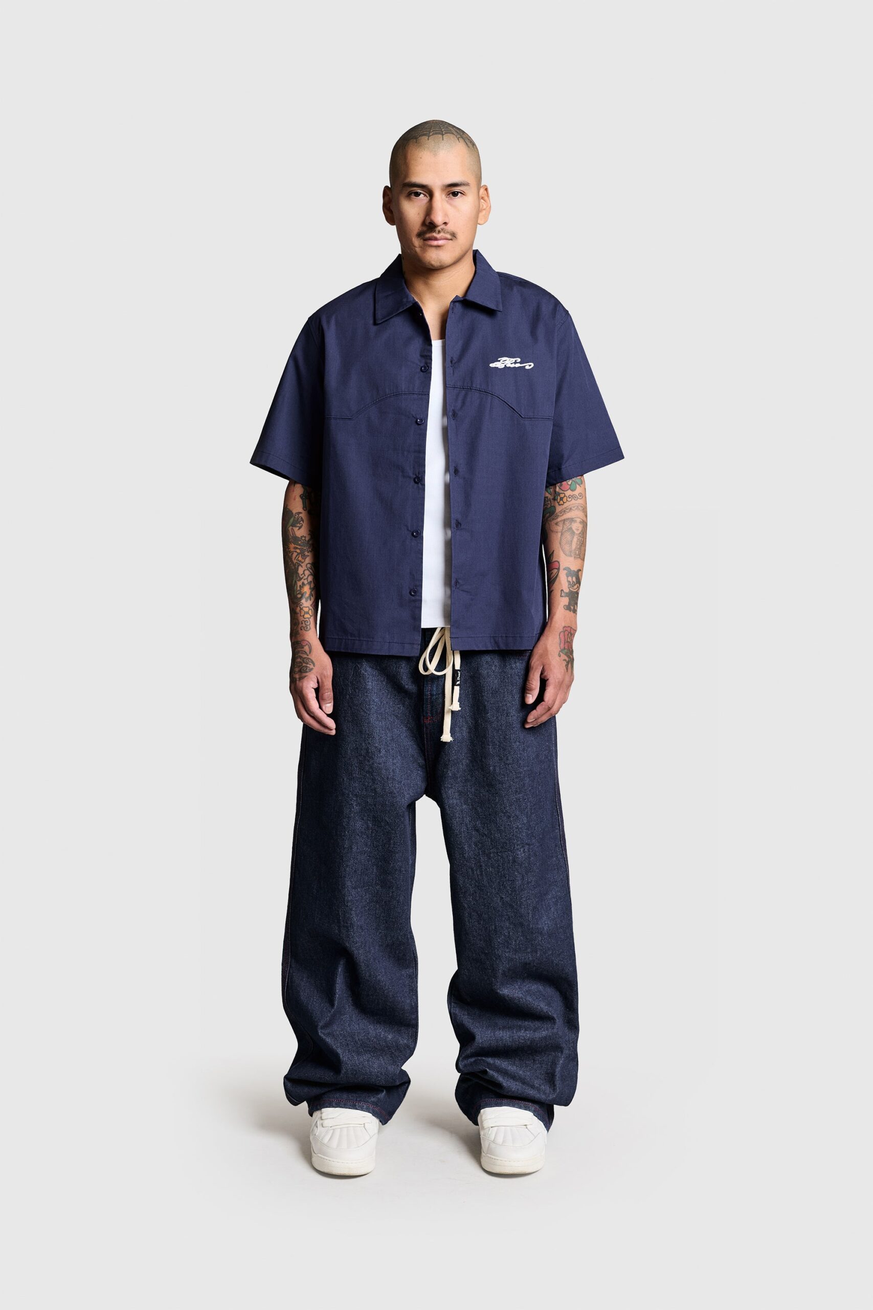 Venozo Contrast Stitch Raw Denim Jeans – Straight Fit Urban Style