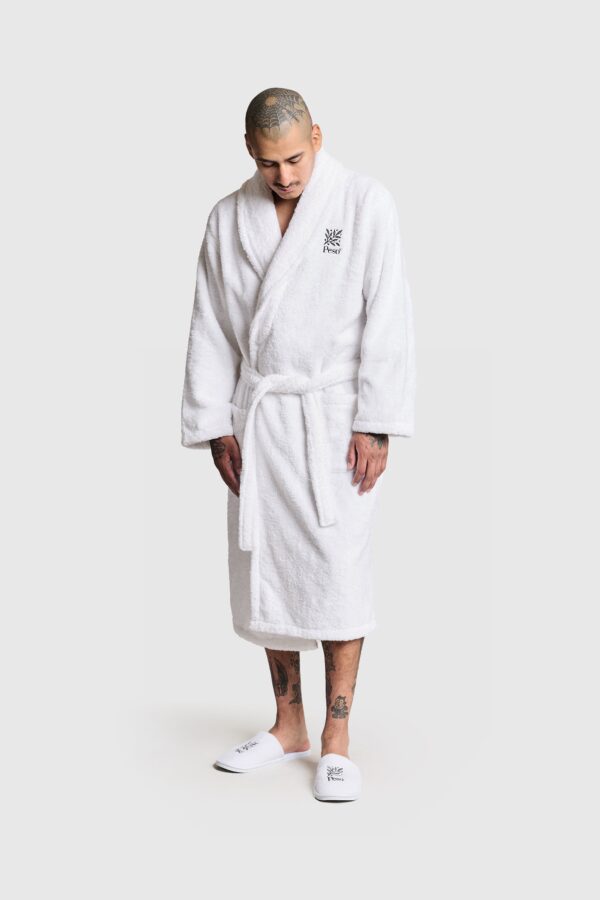 Venozo Plush Bathrobe – Soft Cozy Robe for Home & Spa - Image 4