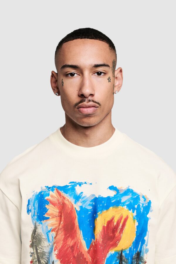 Venozo Sketch Graphic Tee – Casual Cotton T-Shirt with Artistic Print - Image 6